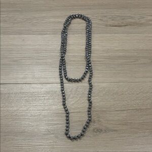 Taupe Beaded Layered Necklace